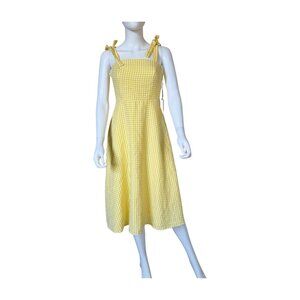NWT Sunny and sweet Draper James RSVP lemon gingham midi dress